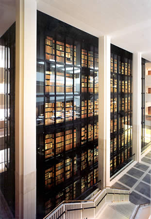 The King's Library at the British Library, London.